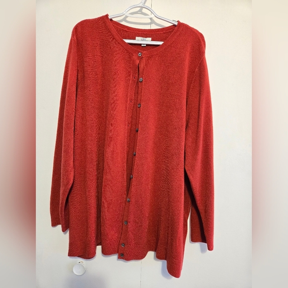 croft & barrow Sweaters - Croft & Barrow Women's Rich Red Cardigan Sweater - Size 2X